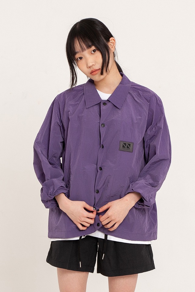 snap button shirt (Purple) CSOj-101 [Unisex] 